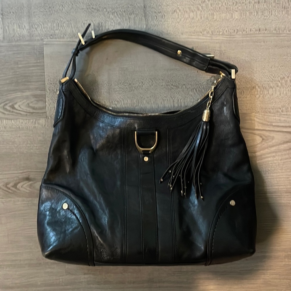 Cole Haan Leather Shoulder Bag with Tassel